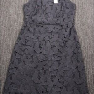 Elegant Gray butterfly crochet  Lace Dress